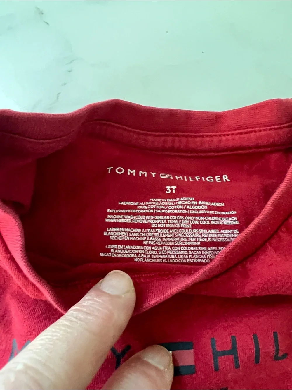 Tommy Hilfiger Red Logo Graphic Tee